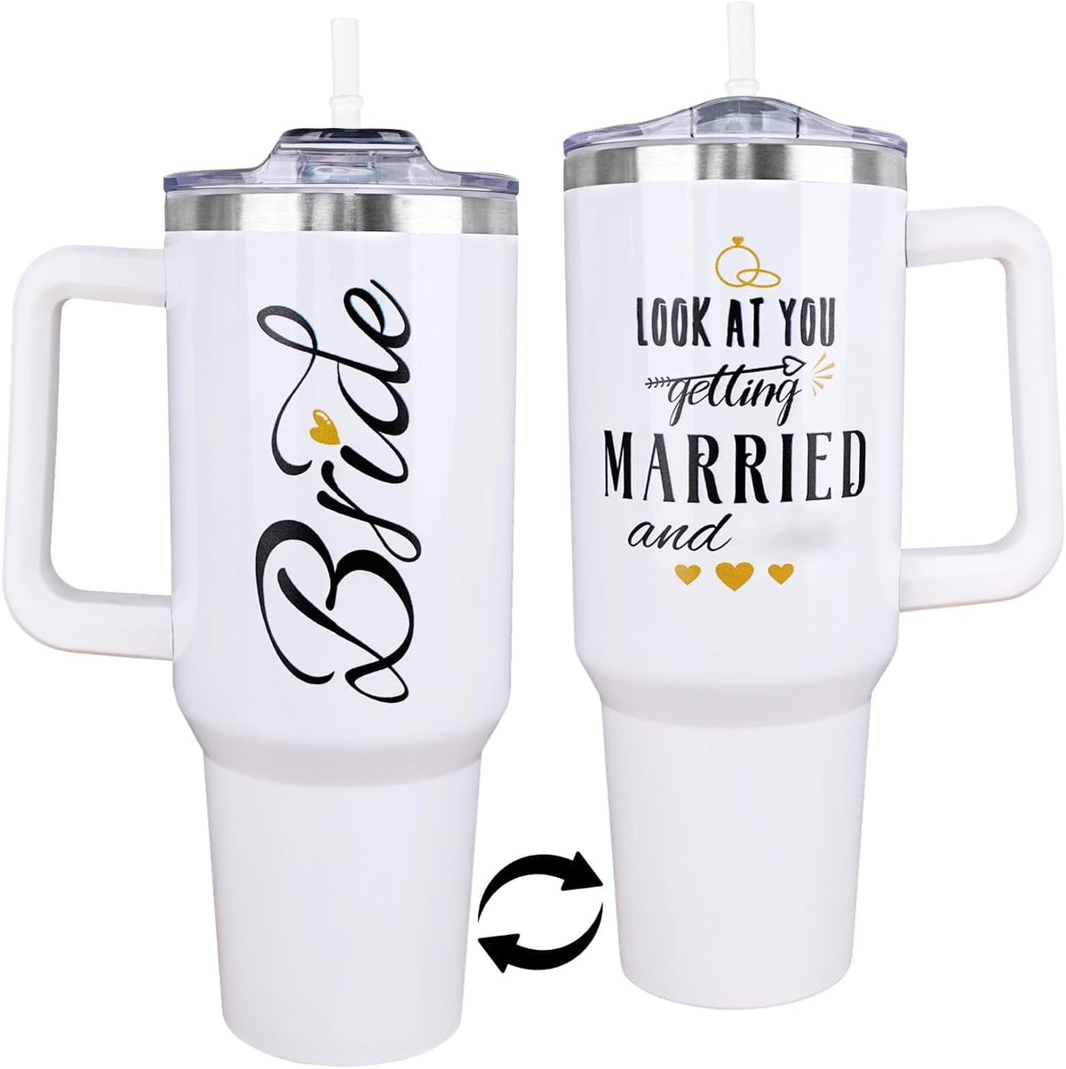 Lunabuddy™ Gamer Gifts, 40 Oz Gaming Tumbler with Handle and Straw Gamer
