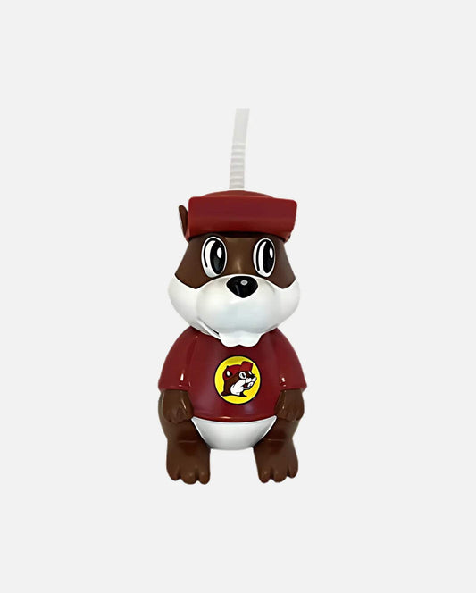 Lunabuddy™ Buc-ees 32 oz Beaver Red and Brown Straw Sipper Drink Tumbler