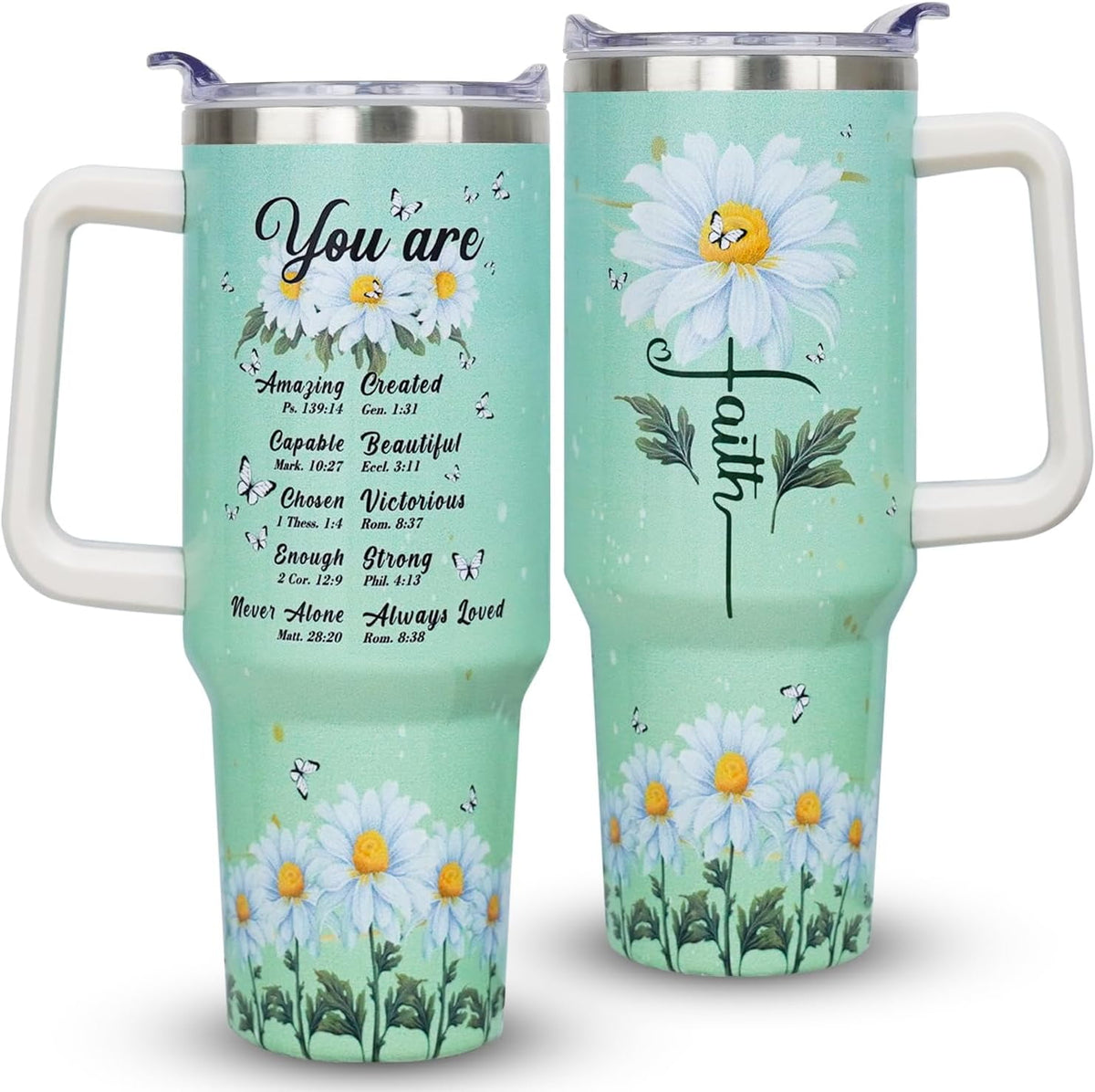 Lunabuddy™ 40oz Bee Tumbler With Handle Lid and Straw -Bee gifts