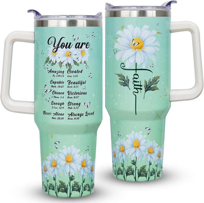 Lunabuddy™ 40oz Bee Tumbler With Handle Lid and Straw -Bee gifts