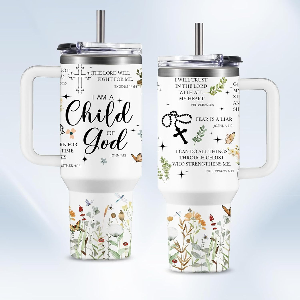Lunabuddy™ Christian Gifts for Women Faith, Tumblers for Women - Christian Coffee Tumbler 40Oz I Am A Child of God Gifts Cup, Religious Gifts for Women, Biblical Gifts for Women, Spiritual Gifts for Women