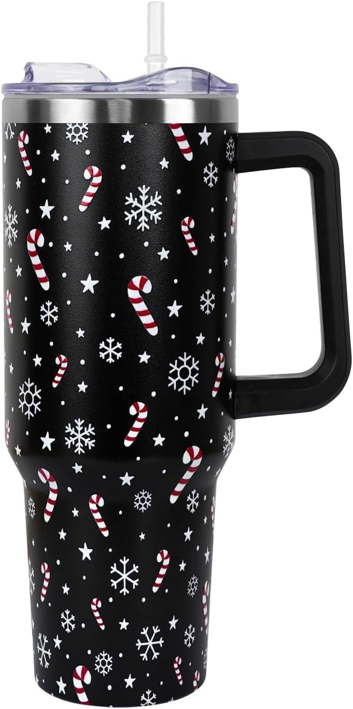 Lunabuddy™ Christmas Tumbler with Handle and Straw Lid 40 oz,Cute Christmas Gifts