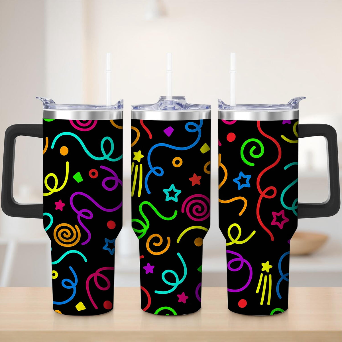 Lunabuddy™ Colorful Confetti Stainless Steel Tumbler, 30oz