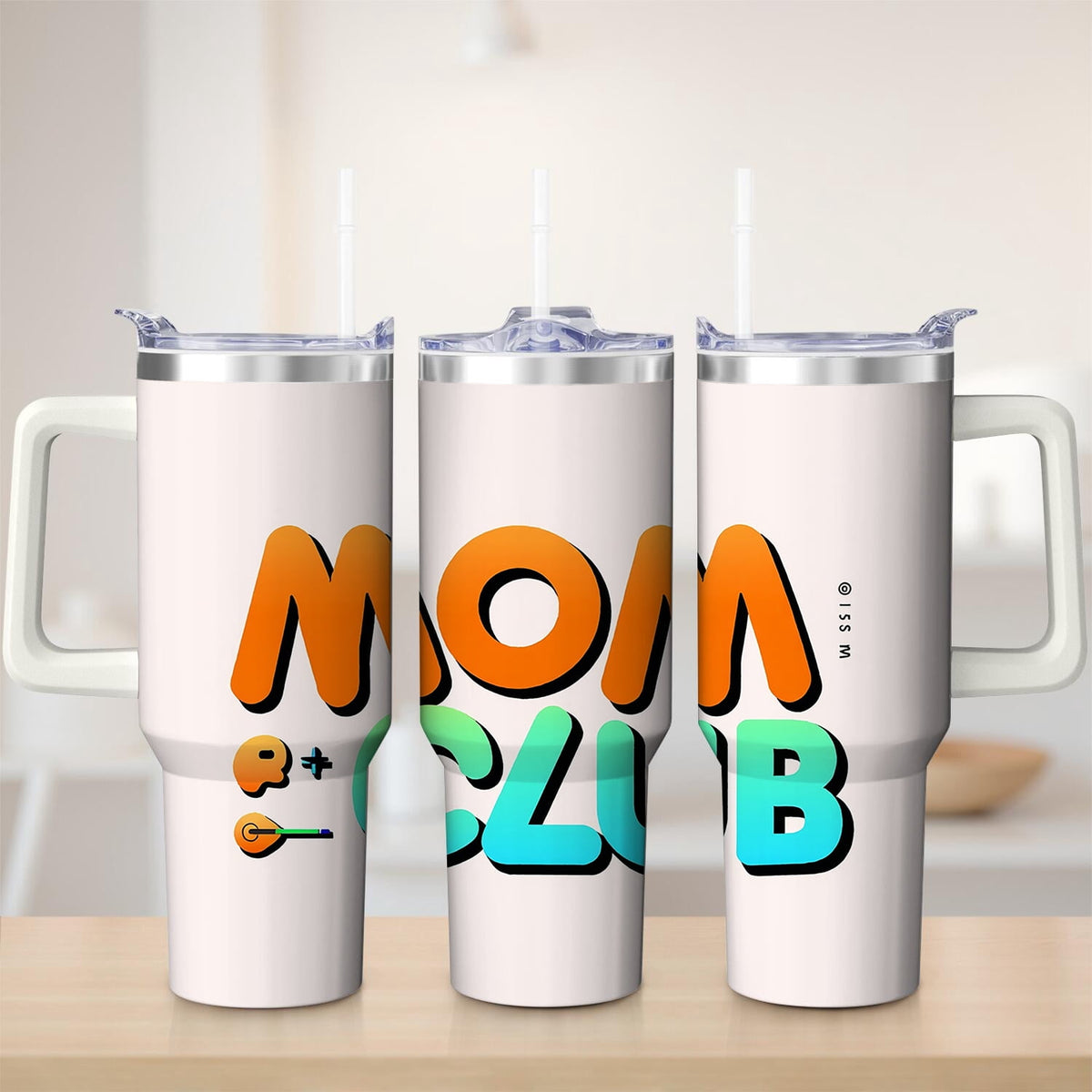 Lunabuddy™ Colorful MOM CLUB Stainless Steel Tumbler, 30oz