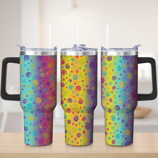 Lunabuddy™ Colorful Spiral Gradient Stainless Steel Tumbler, 30oz