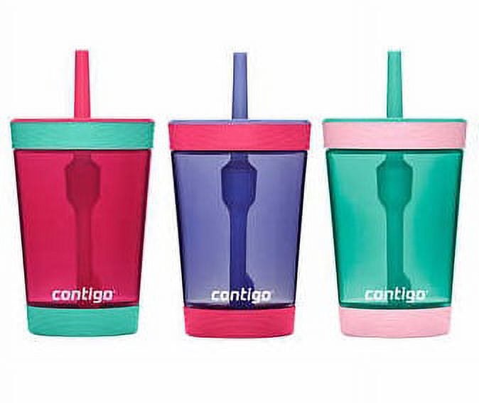 Lunabuddy™ Kids Spill-Proof 14oz Tumbler, Pink/ Green/ Purple 3-pack