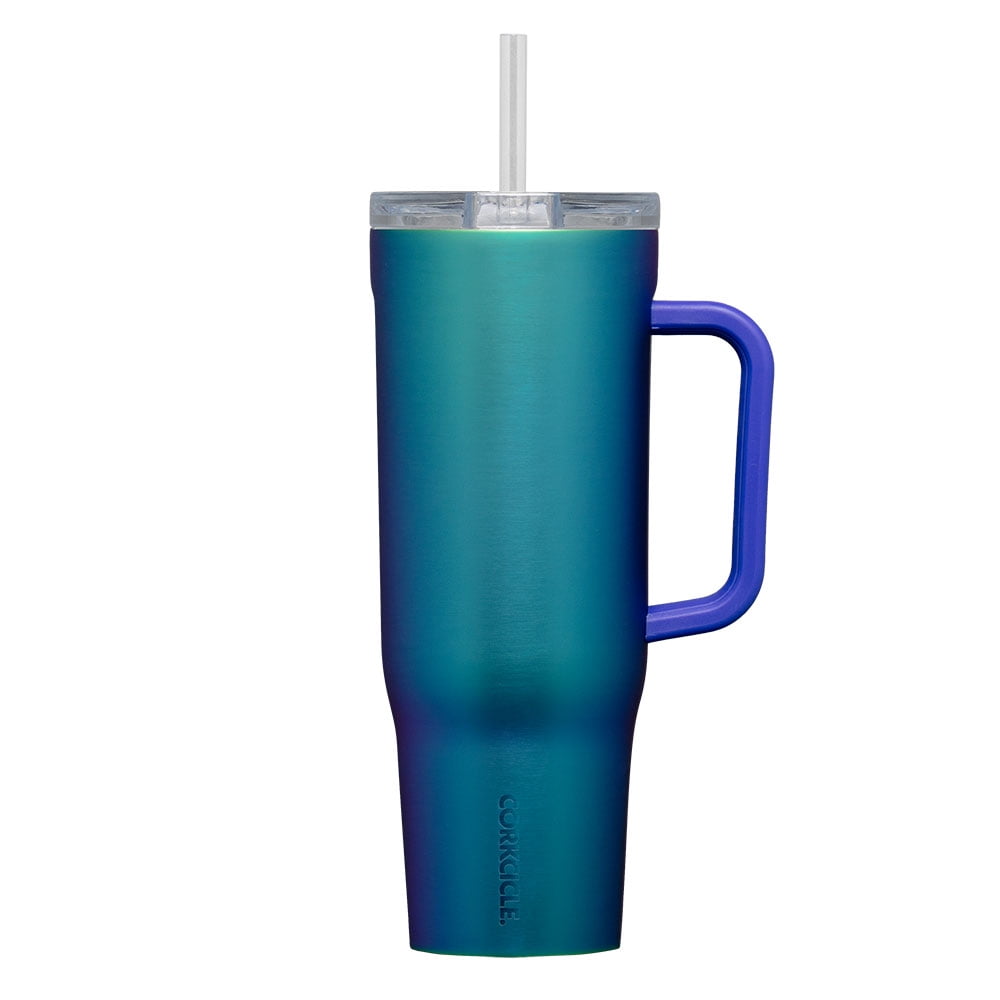 Lunabuddy™ Cruiser Insulated Tumbler with Handle and Straw, Dragonfly, 40 oz – Reusable Water Bottle Keeps Beverages Cold for 20 Hours, Hot for 9 Hours – Cupholder Friendly, Spill Proof Tumbler