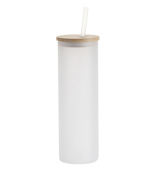 Lunabuddy™ Craft Express Frosted Glass Skinny Tumbler 20oz-6/Pkg