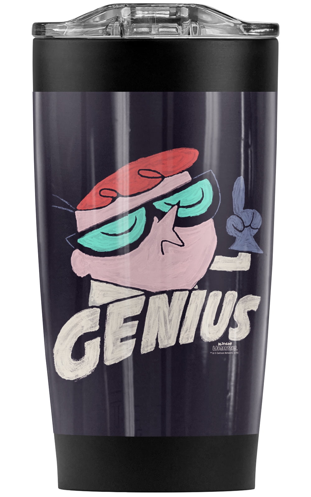 Lunabuddy™ Dexter'S Laboratory/Genius Stainless Steel Tumbler 20 oz Coffee Travel Mug/Cup, Vacuum Insulated & Double Wall with Leakproof Sliding Lid | Great for Hot Drinks and Cold Beverages