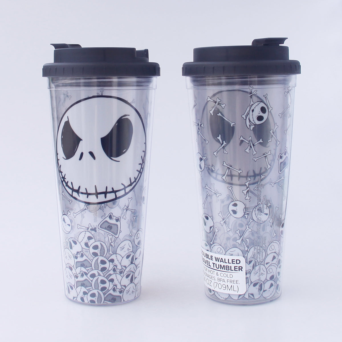 Lunabuddy™ Disney The Nightmare Before Christmas Jack And Skulls Plastic Travel Tumbler