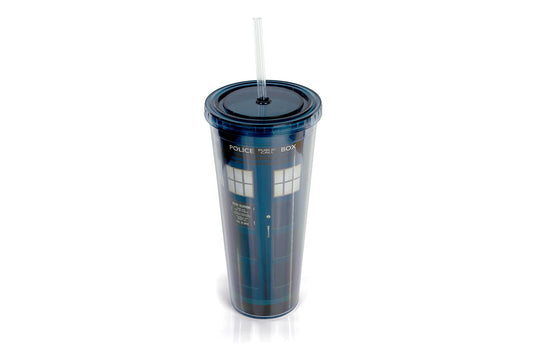 Lunabuddy™ Doctor Who TARDIS 22 Oz Acrylic Travel Tumbler With Lid & Straw