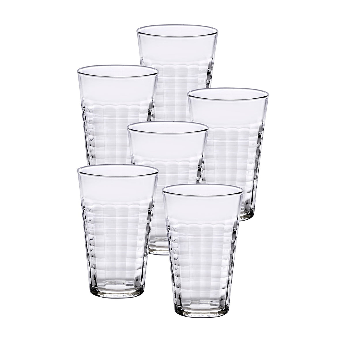 Lunabuddy™ Duralex Prisme Clear Tumbler, Made in France, Set of 6, 11.625 Ounce