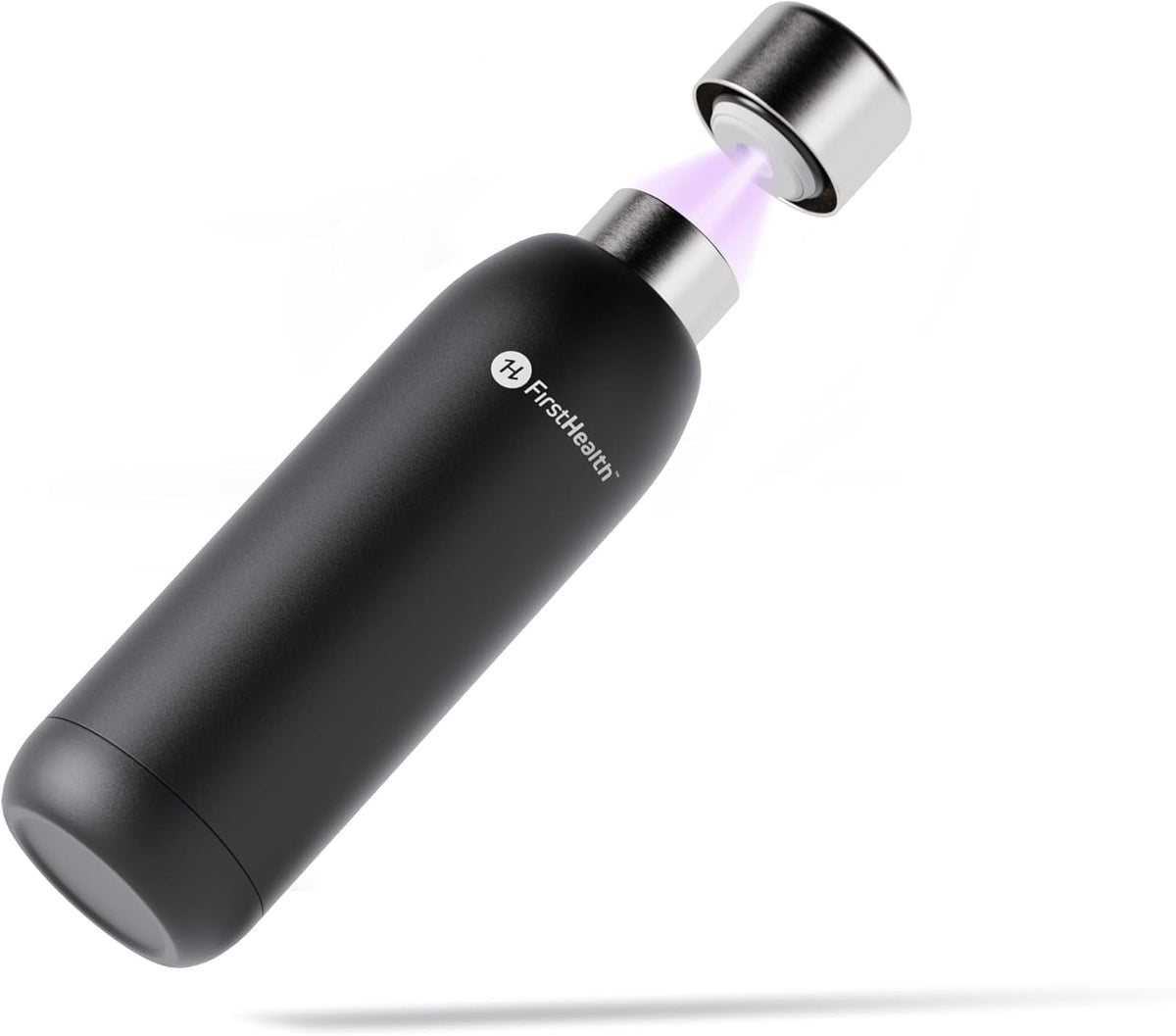 Lunabuddy™ FIRSTHEALTH Self Cleaning Water Bottle, Rechargeable Stainless Steel Tumbler, 18 fl oz