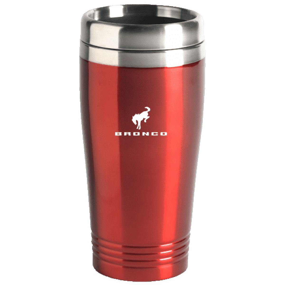 Lunabuddy™ Ford Bronco Logo Red 16oz Stainless Steel Tumbler Travel Mug Official Licensed