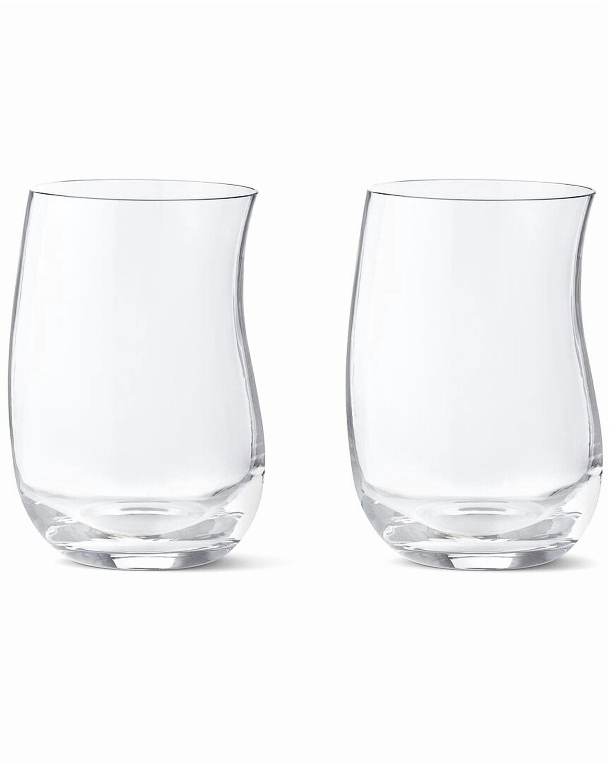 Lunabuddy™ Georg Jensen mouth blown Cobra Tall Tumbler Pair, Clear
