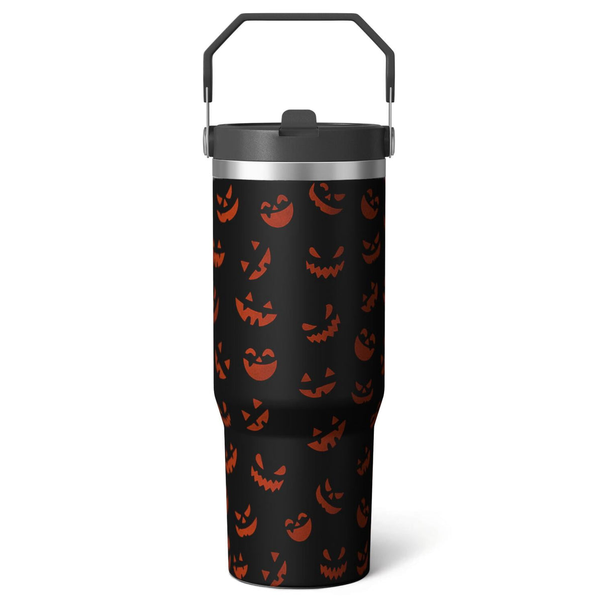 Lunabuddy™ 1pc Halloween Bat 30oz Tumbler with Straw & Handle - Insulated