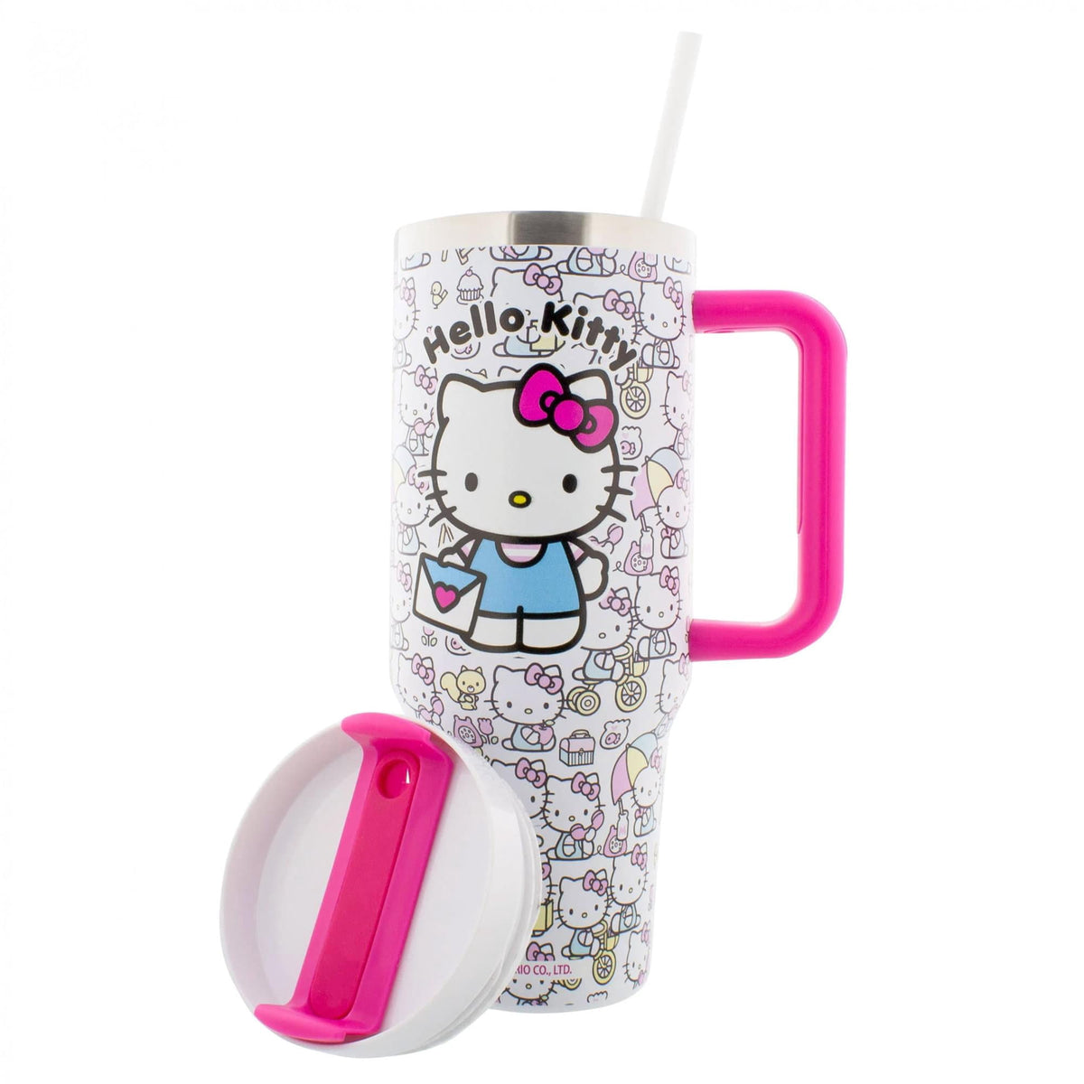 Lunabuddy™ 40oz Stainless Steel Tumbler with Handle, Lid, & Straw