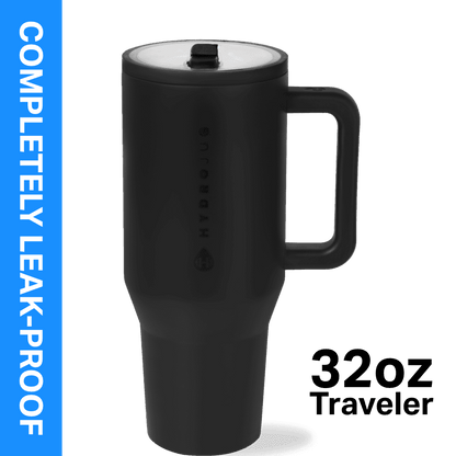 Lunabuddy™ Traveler 32 oz Water Bottle, Stainless Steel Insulated Tumbler