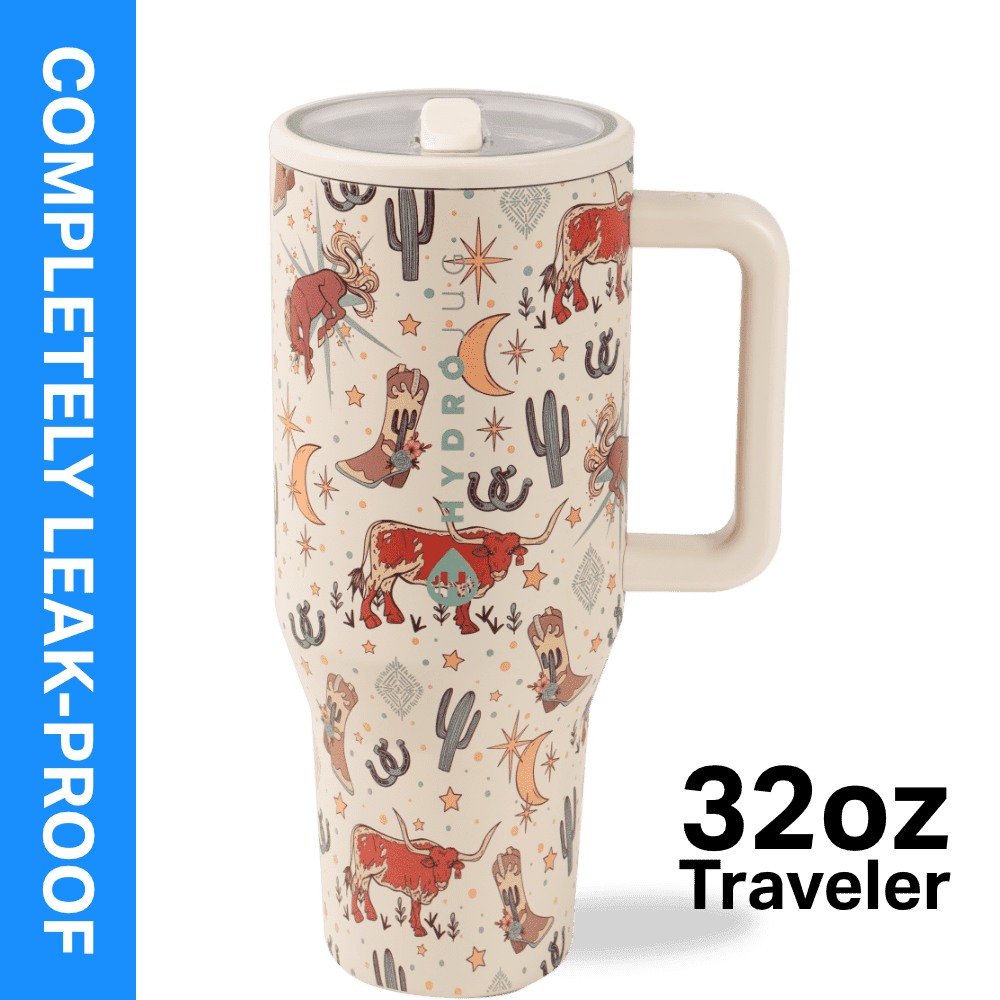 Lunabuddy™ Traveler 32 oz Water Bottle, Stainless Steel Insulated Tumbler