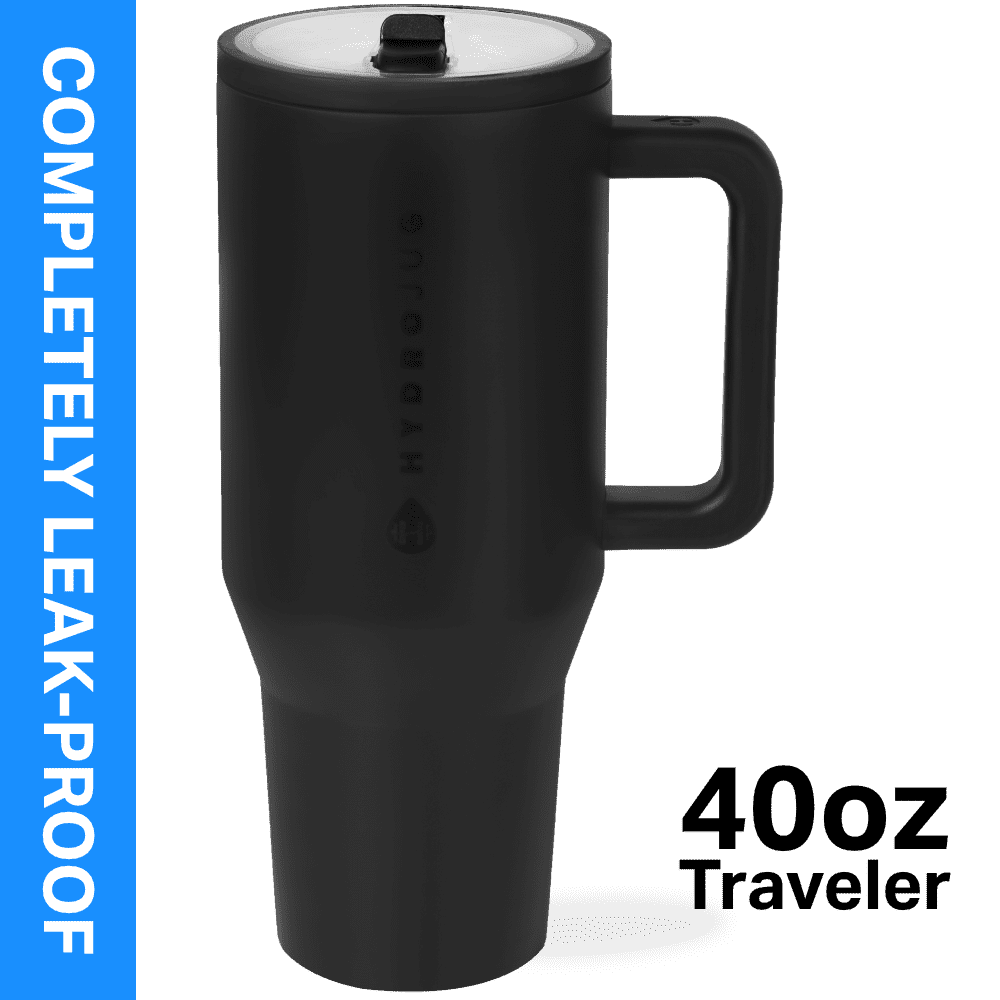 Lunabuddy™ Traveler 40 oz Water Bottle, Stainless Steel Insulated Tumbler