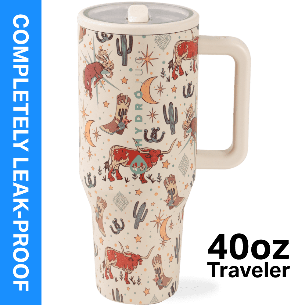 Lunabuddy™ Traveler 40 oz Water Bottle, Stainless Steel Insulated Tumbler