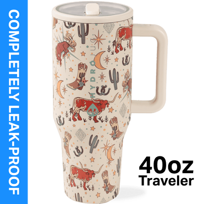 Lunabuddy™ Traveler 40 oz Water Bottle, Stainless Steel Insulated Tumbler