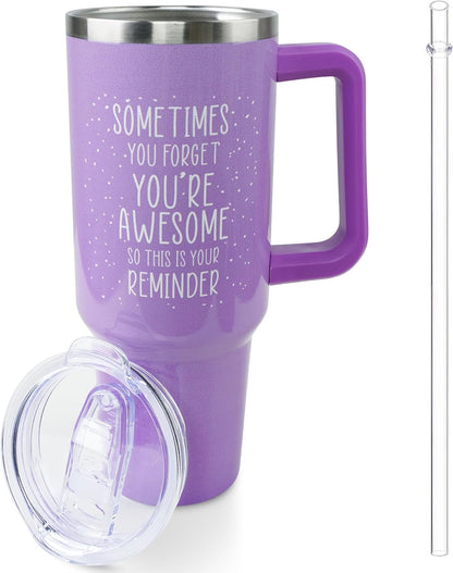 Lunabuddy™ Inspirational Gifts for Women, Birthday Gifts for Mom Women Best Friend Her, 40 oz Tumbler with Handle and Straw, Christmas,Valentines Day,Mothers Day Gifts for Wife Female Sister Daughter Coworker