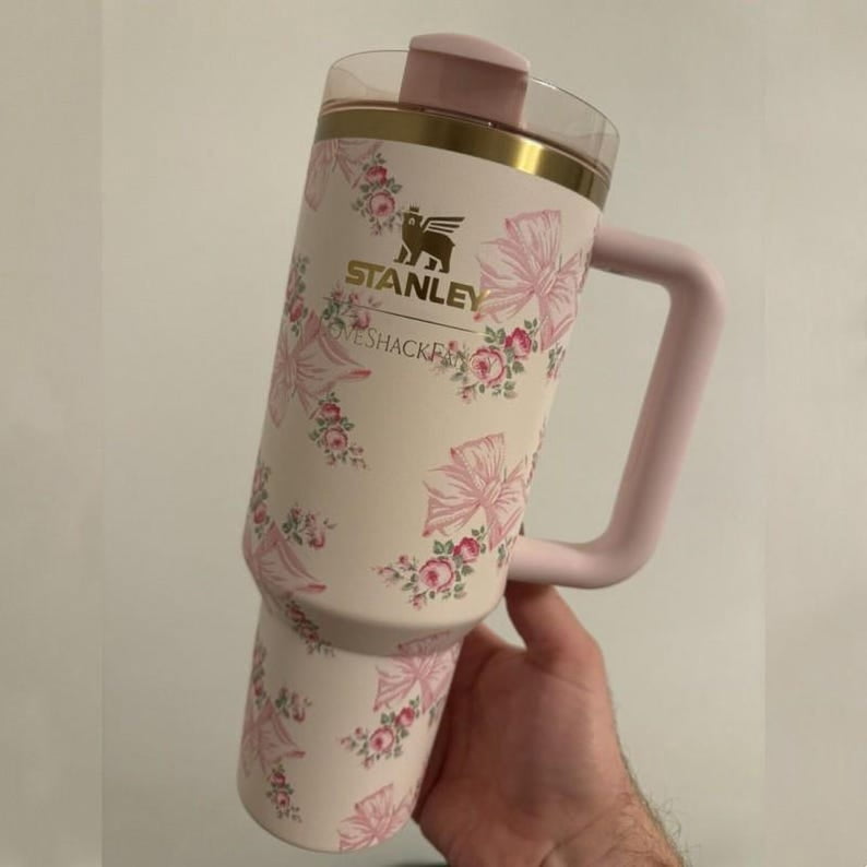 Lunabuddy™ Love Shack Fancy 40oz Tumbler Cup, Insulated Travel Mug Gift valentines mother day Christmas, Gift for Her, Tumblers 40oz