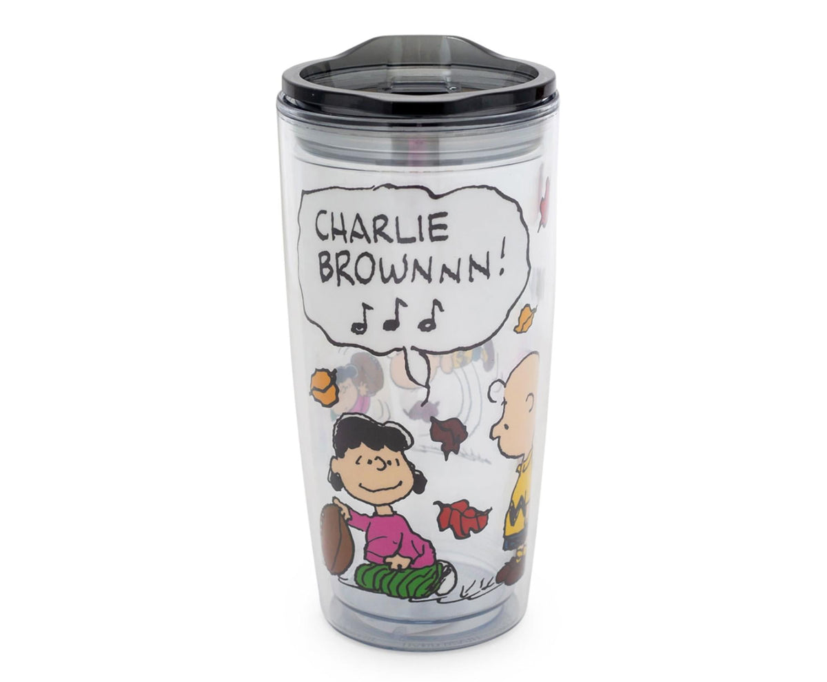 Lunabuddy™ Peanuts Charlie Brown Travel Tumbler with Slide Close Lid | Holds 20 Ounces
