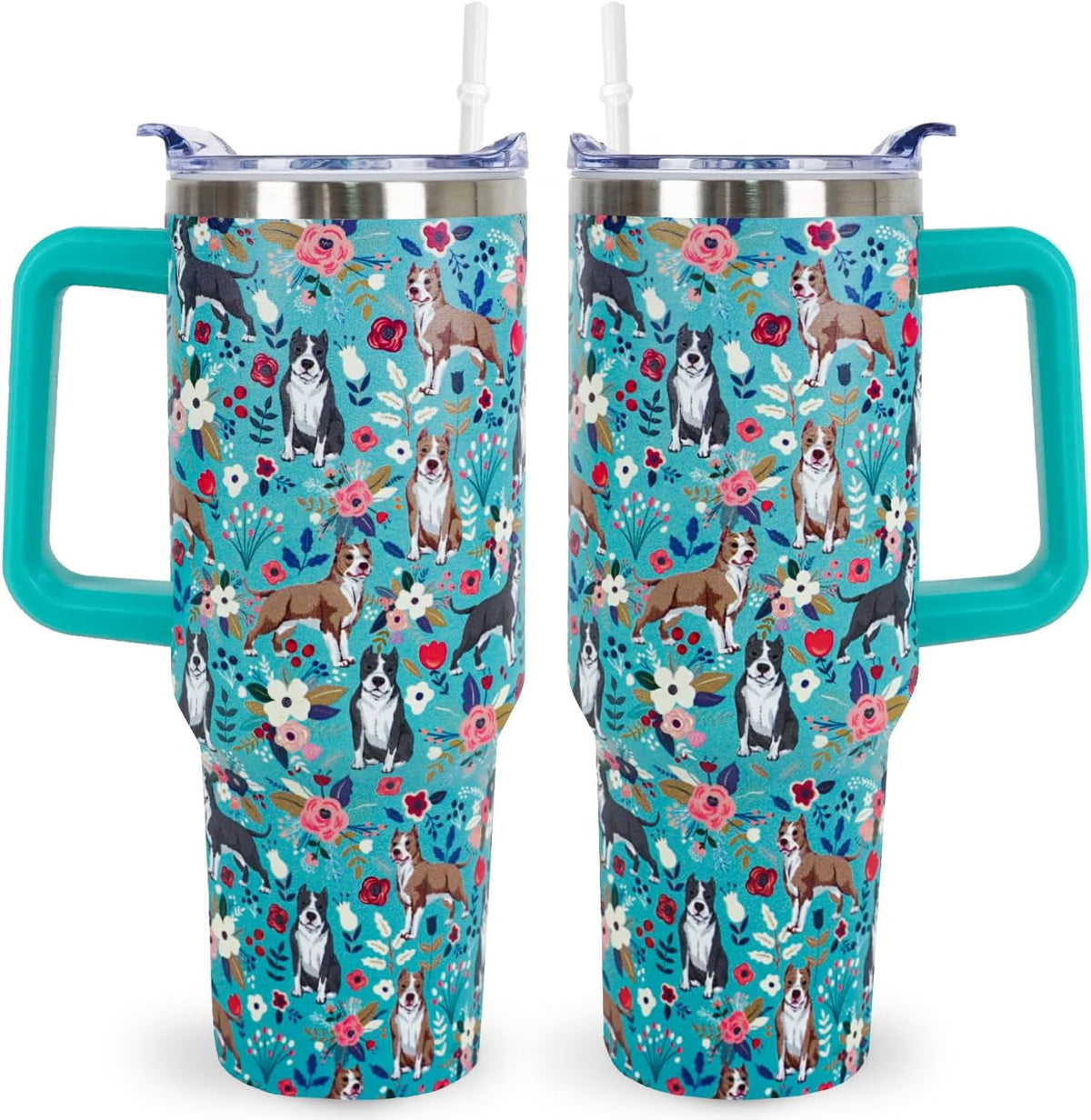 Lunabuddy™ Pitbull Gifts Dog Tumbler Cup for Women Men 40oz Stainless Steel