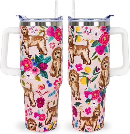 Lunabuddy™ Pitbull Gifts Dog Tumbler Cup for Women Men 40oz Stainless Steel