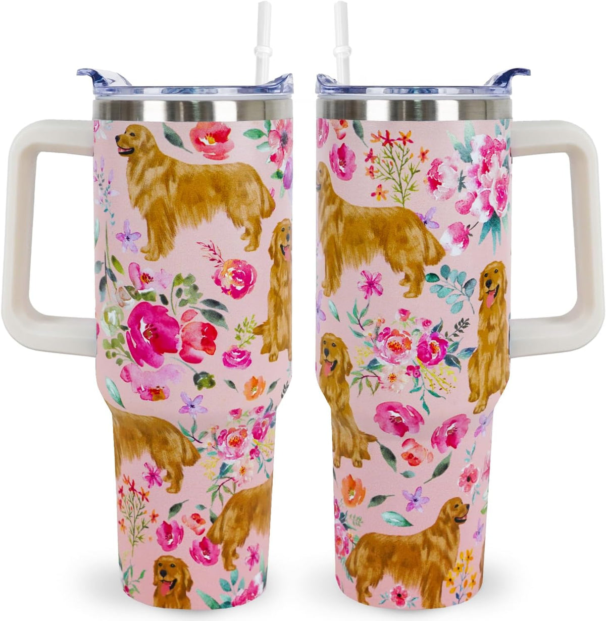 Lunabuddy™ Pitbull Gifts Dog Tumbler Cup for Women Men 40oz Stainless Steel