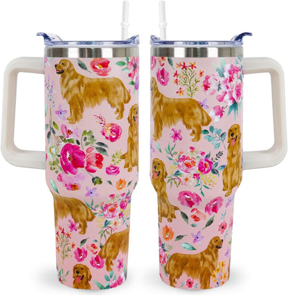 Lunabuddy™ Pitbull Gifts Dog Tumbler Cup for Women Men 40oz Stainless Steel