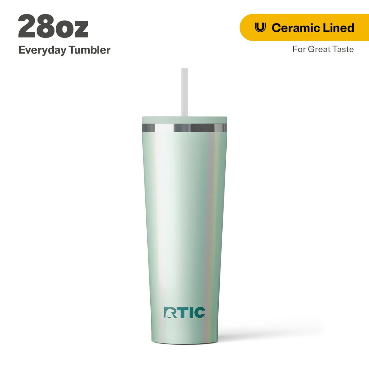 Lunabuddy™ 28 oz Ceramic Lined Everyday Tumbler, Spill-Resistant Straw Lid, Plum