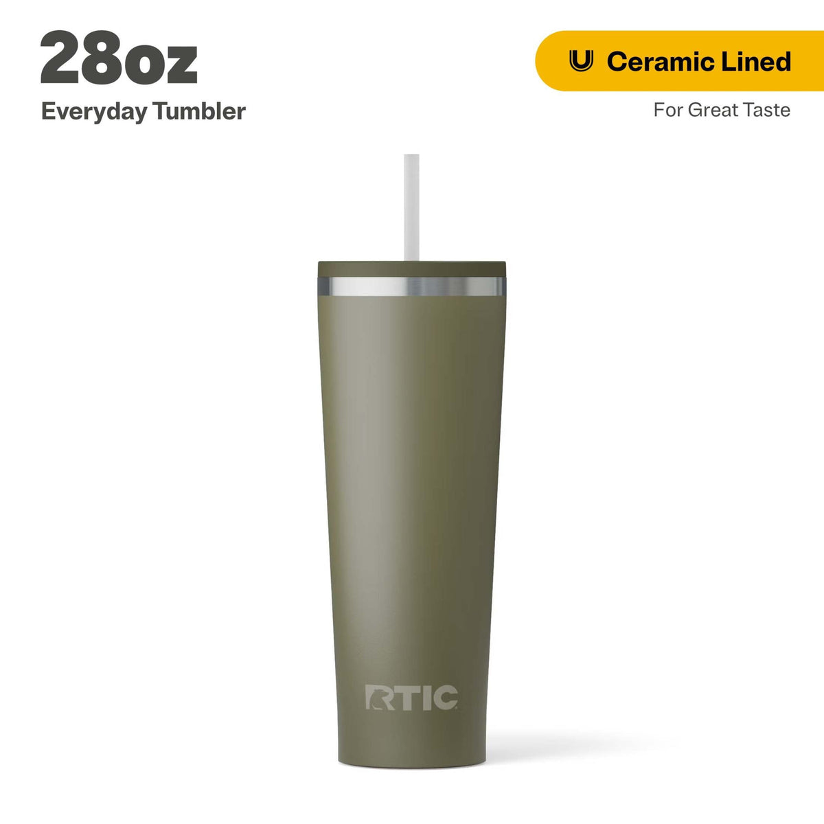 Lunabuddy™ 28 oz Ceramic Lined Everyday Tumbler, Spill-Resistant Straw Lid, Plum