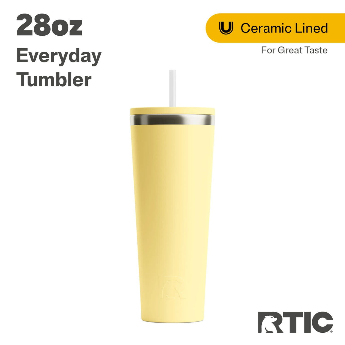 Lunabuddy™ 28 oz Ceramic Lined Everyday Tumbler, Spill-Resistant Straw Lid, Plum