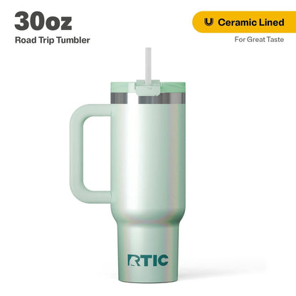 Lunabuddy™ 30 oz Ceramic Lined Road Trip Tumbler with Handle