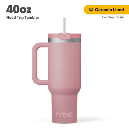 Lunabuddy™ 40 oz Ceramic Lined Road Trip Tumbler with Handle