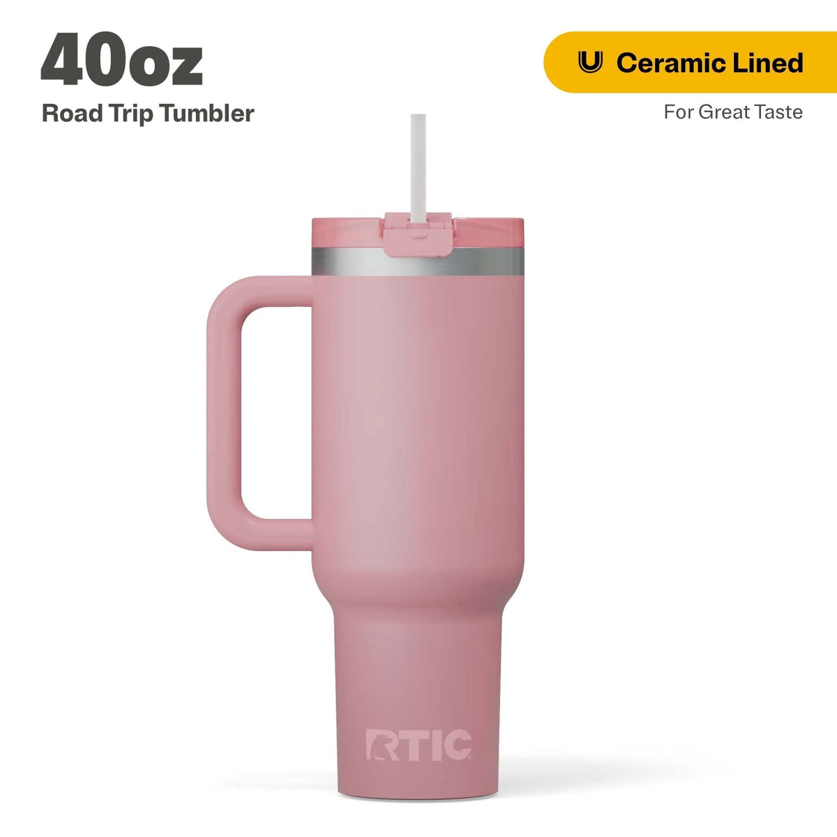 Lunabuddy™ 40 oz Ceramic Lined Road Trip Tumbler with Handle