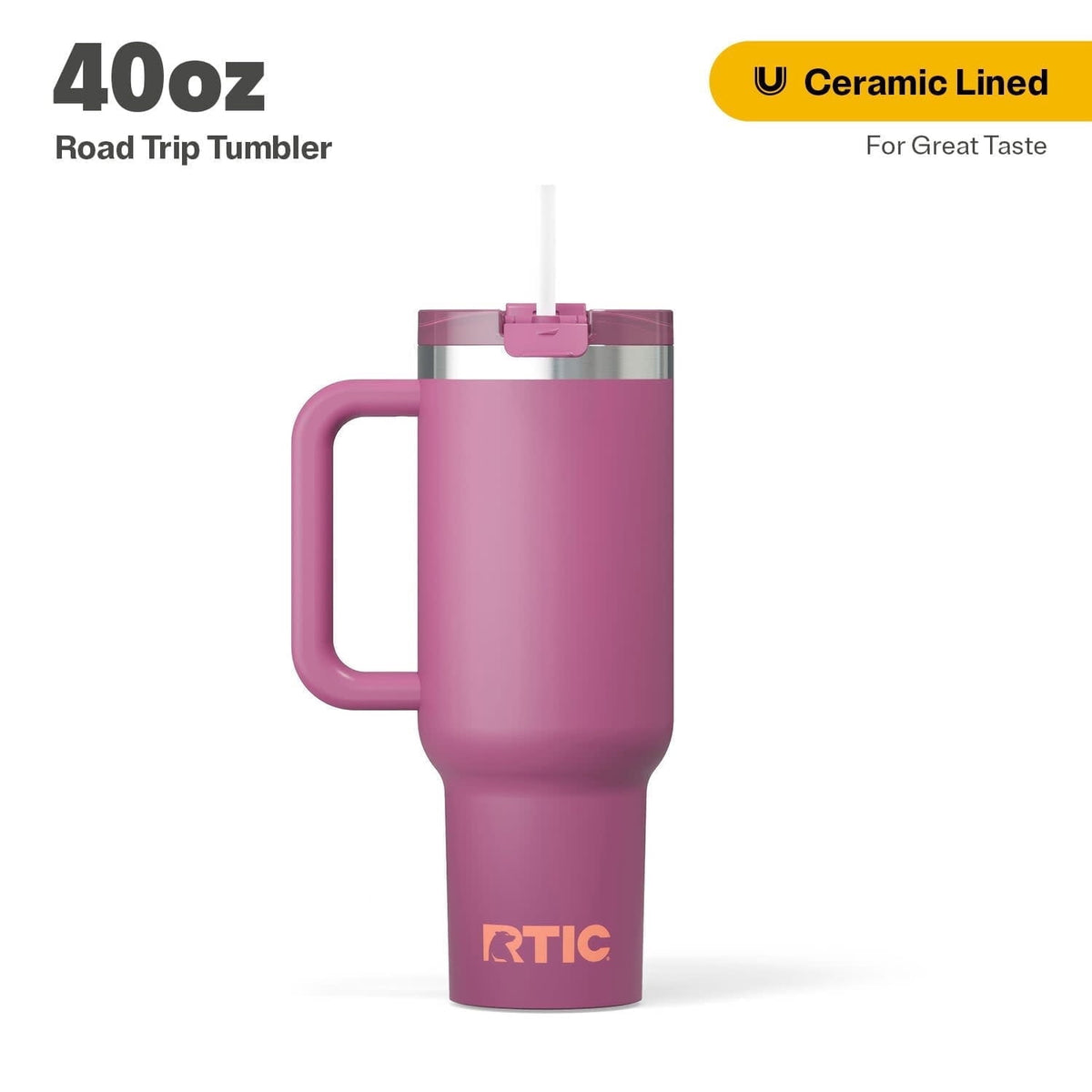 Lunabuddy™ 40 oz Ceramic Lined Road Trip Tumbler with Handle