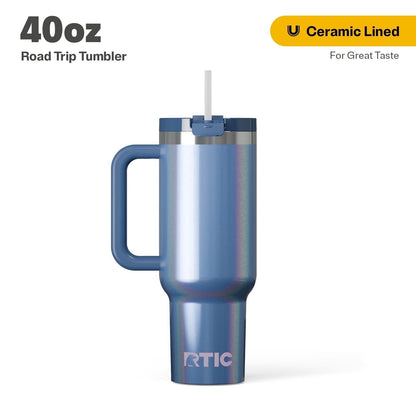 Lunabuddy™ 40 oz Ceramic Lined Road Trip Tumbler with Handle