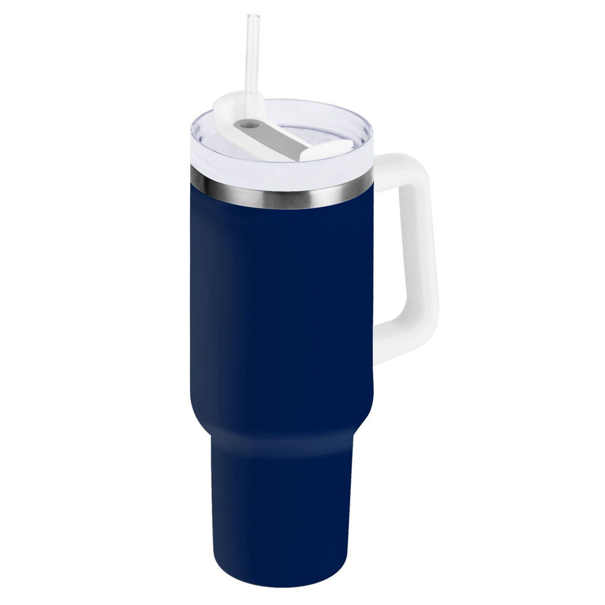 Lunabuddy™ Ryvnso 30 oz Tumbler with Handle and Straw Insulated Stainless Steel Travel Mug with Lid Dark Blue Paint