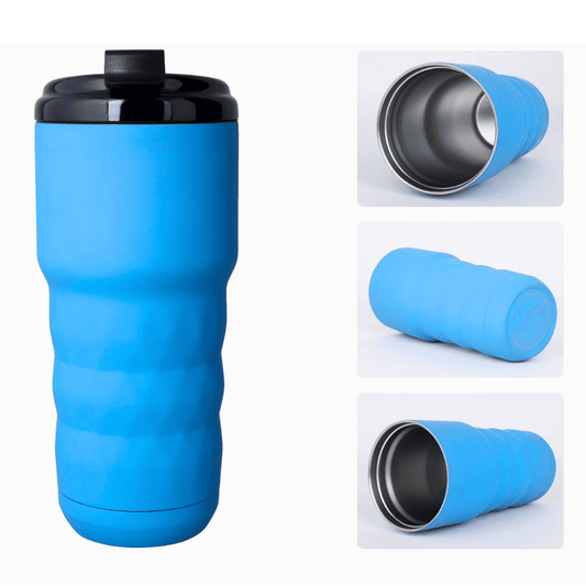 Lunabuddy™ SINT Insulated Coffee Mug 20 oz, Insulated Coffee Cups with Flip Lid, Stainless Steel Coffee Mugs Spill Proof, Double Wall Vacuum Tumblers, Reusable To Go Mug for Hot/Ice Coffee Tea - Blue