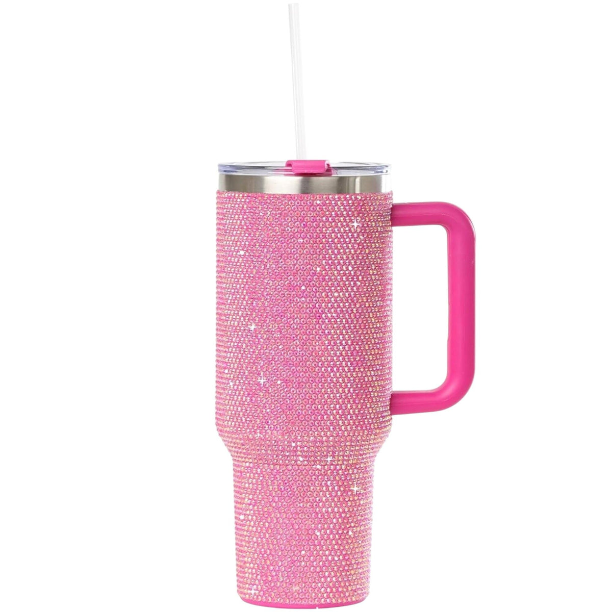 Lunabuddy™ STP GOODS Stainless Steel Rhinestone Insulated Tumbler with Handle Lid