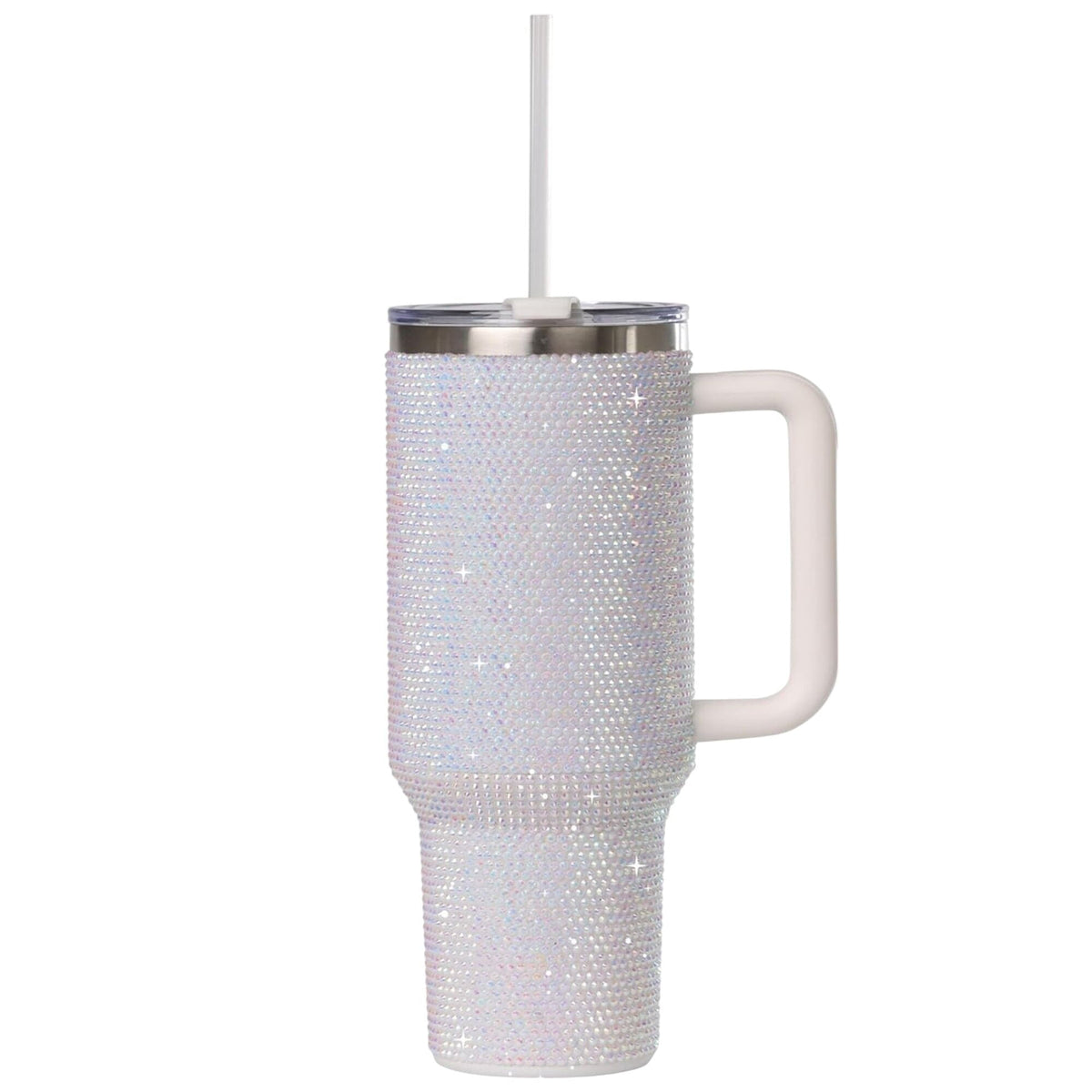 Lunabuddy™ STP GOODS Stainless Steel Rhinestone Insulated Tumbler with Handle Lid