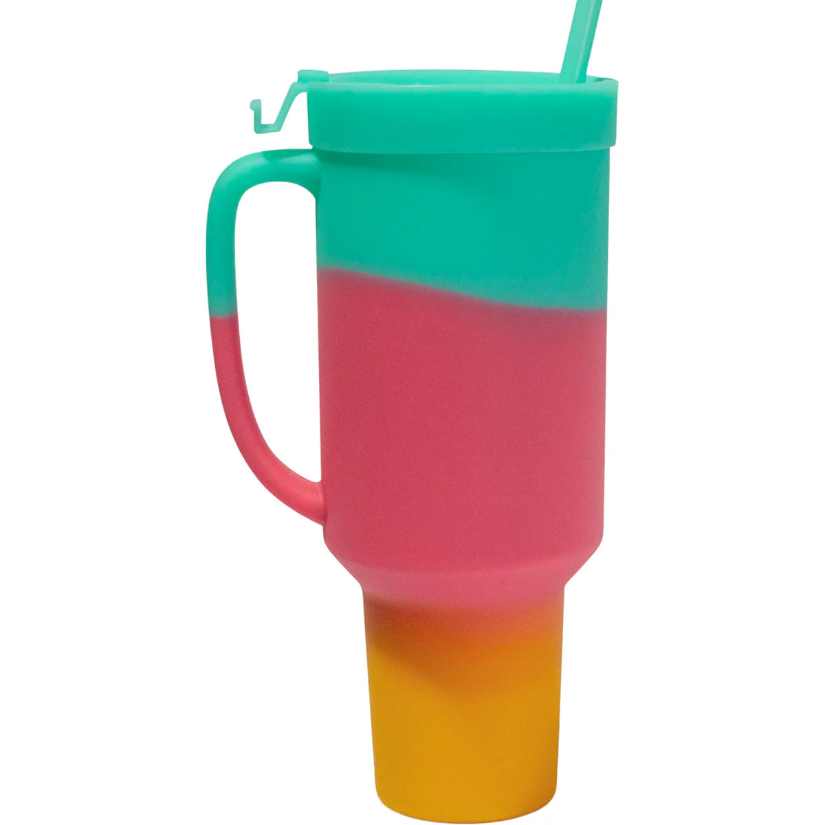 Lunabuddy™ Silipint Silicone 64 oz WTFumbler (Handled Straw Tumbler), Aurora