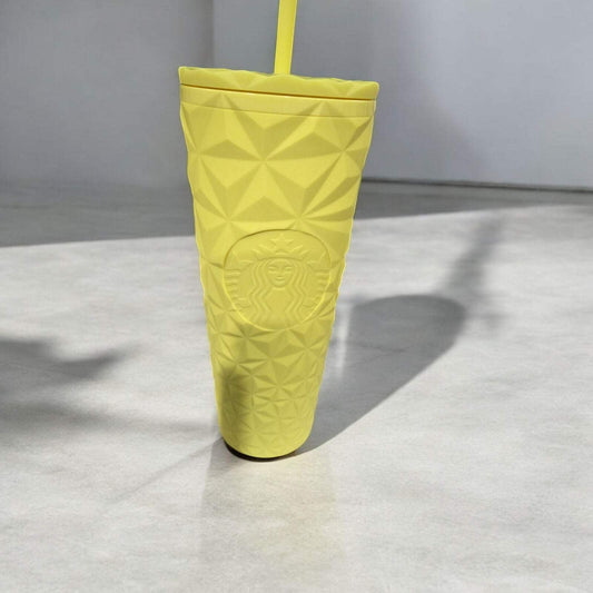 Lunabuddy™ 2025 Yellow 24oz Cold Beverage Tumbler with Straw NEW Limited Edition