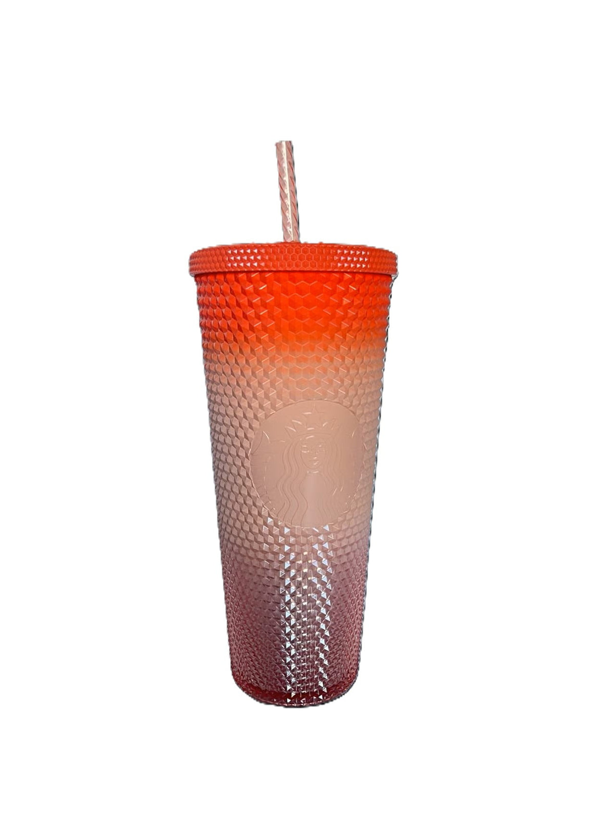 Lunabuddy™ Fall 2024 Peach Gradient Studded Bling Cold Cup Tumbler, Venti 24oz
