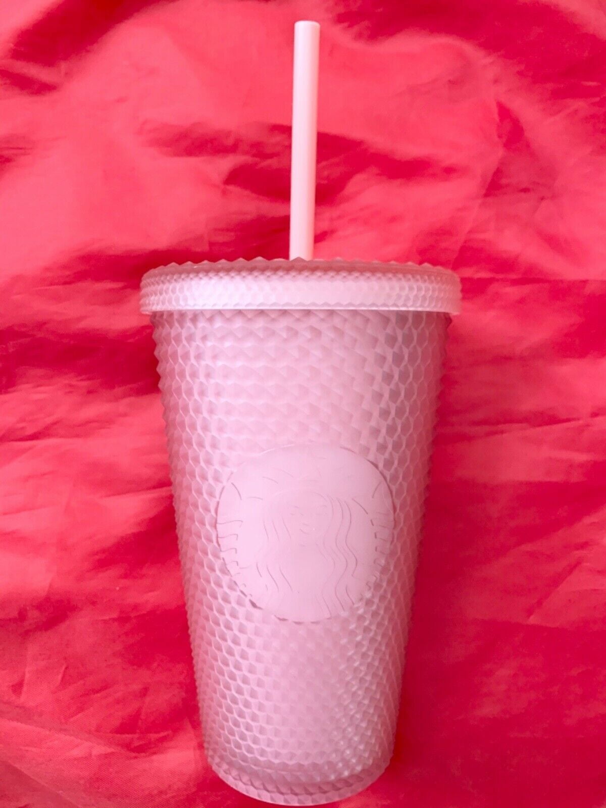 Lunabuddy™ Soft Touch Pink Lemonade Jelly Studded Coffee Tumbler Cold Cup, Grande 16 oz