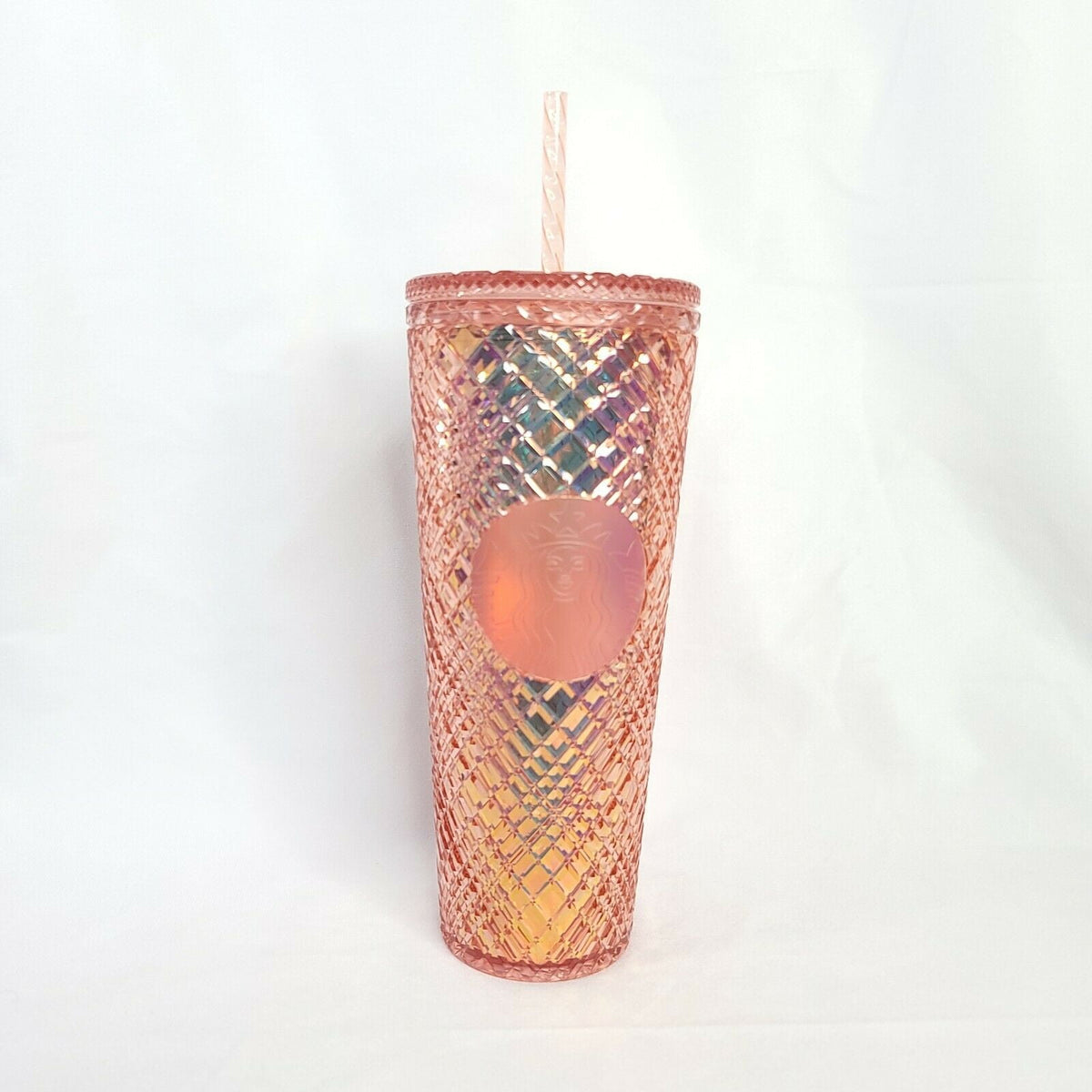 Lunabuddy™ Studded Rose Gold Jeweled Coffee Tumbler Cold Cup Venti 24 oz